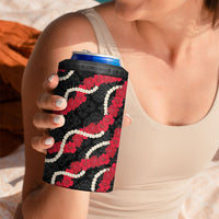 Aloha Ula'ula Hibiscus Pikake Lei 4 in 1 Can Cooler Tumbler Hawaiian Quilt Pattern LT9 - Polynesian Pride