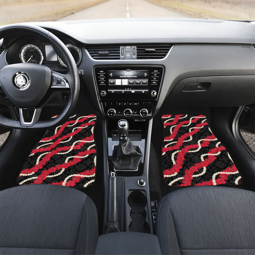 Aloha Ula'ula Hibiscus Pikake Lei Car Mats Hawaiian Quilt Pattern