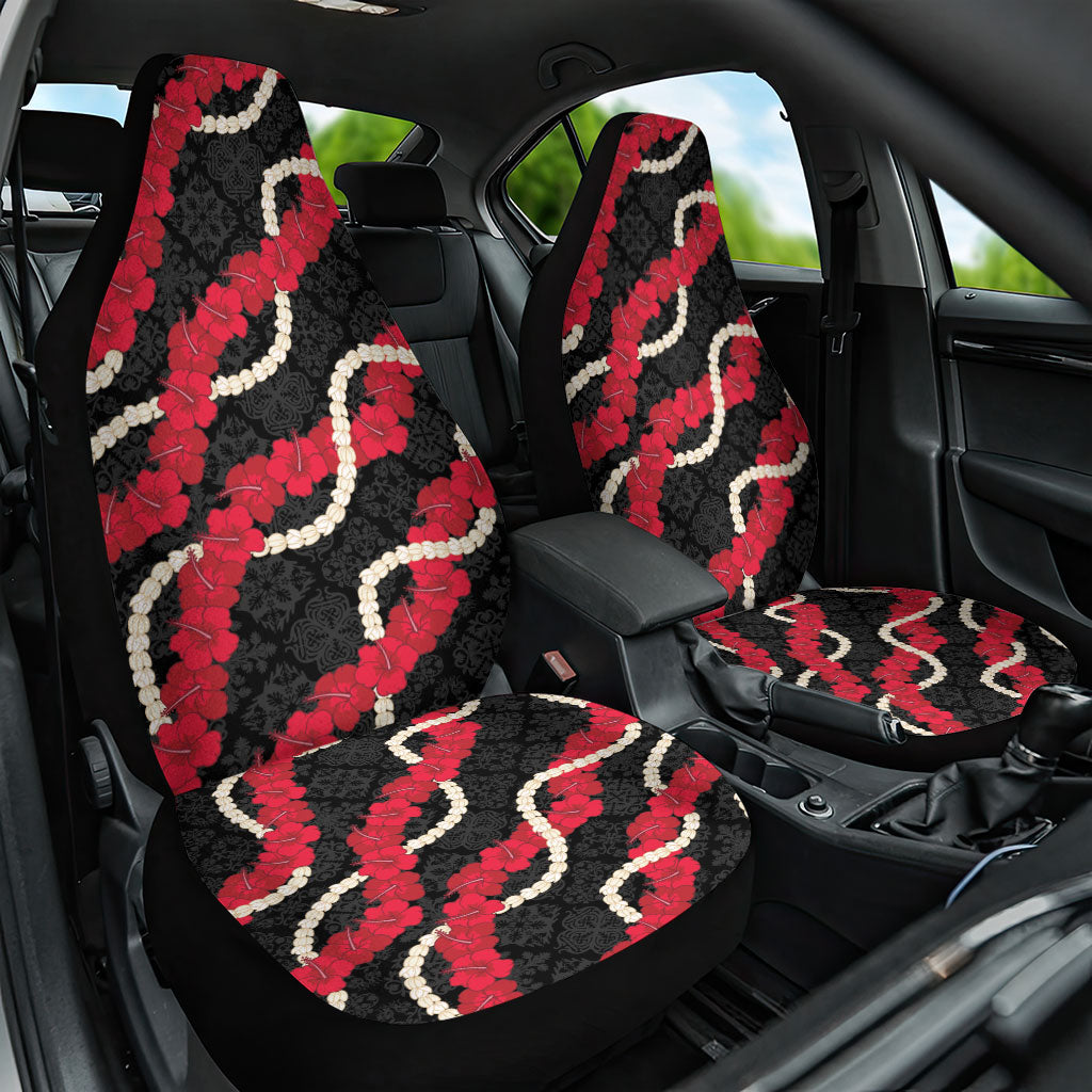 Aloha Ula'ula Hibiscus Pikake Lei Car Seat Cover Hawaiian Quilt Pattern