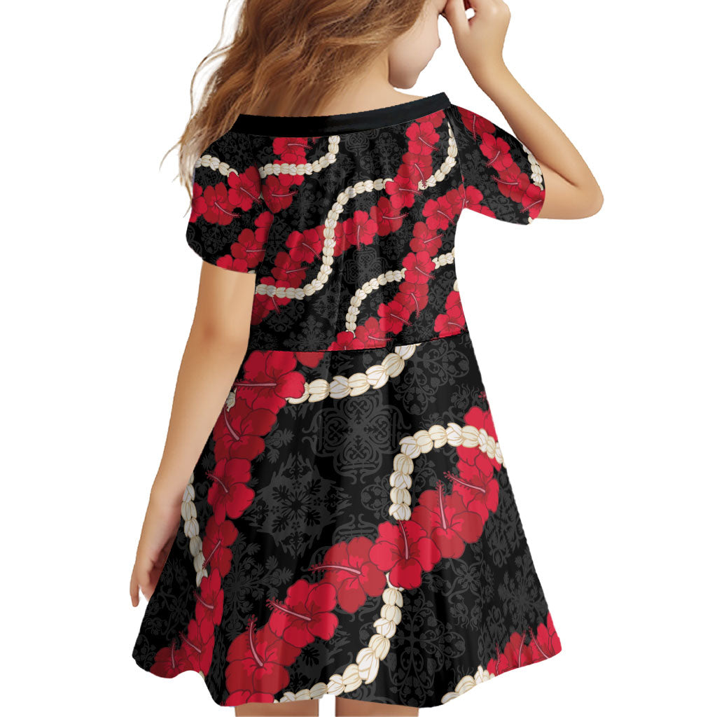 Aloha Ula'ula Hibiscus Pikake Lei Family Matching Off Shoulder Maxi Dress and Hawaiian Shirt Hawaiian Quilt Pattern LT9 - Polynesian Pride