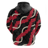 Aloha Ula'ula Hibiscus Pikake Lei Hoodie Hawaiian Quilt Pattern LT9 - Polynesian Pride