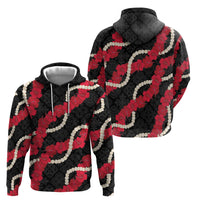 Aloha Ula'ula Hibiscus Pikake Lei Hoodie Hawaiian Quilt Pattern LT9 - Polynesian Pride