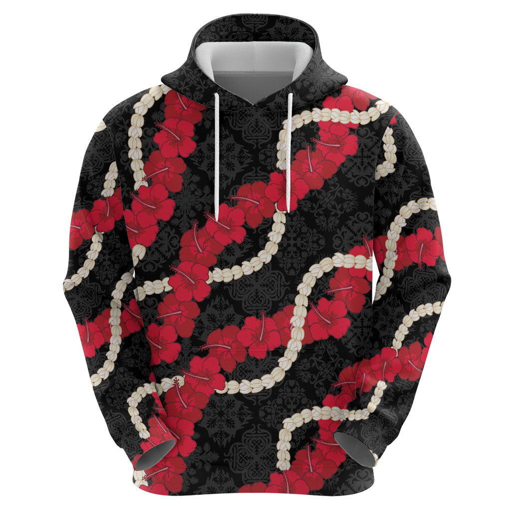 Aloha Ula'ula Hibiscus Pikake Lei Hoodie Hawaiian Quilt Pattern LT9 - Polynesian Pride