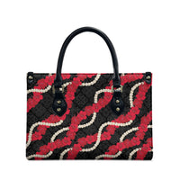 Aloha Ula'ula Hibiscus Pikake Lei Leather Bag Hawaiian Quilt Pattern