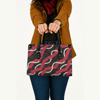 Aloha Ula'ula Hibiscus Pikake Lei Leather Bag Hawaiian Quilt Pattern