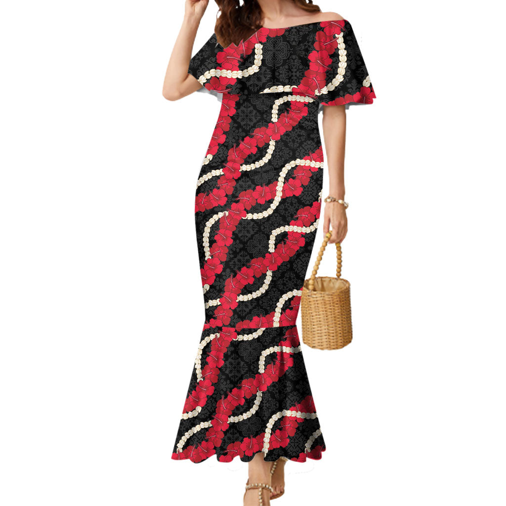 Aloha Ula'ula Hibiscus Pikake Lei Mermaid Dress Hawaiian Quilt Pattern