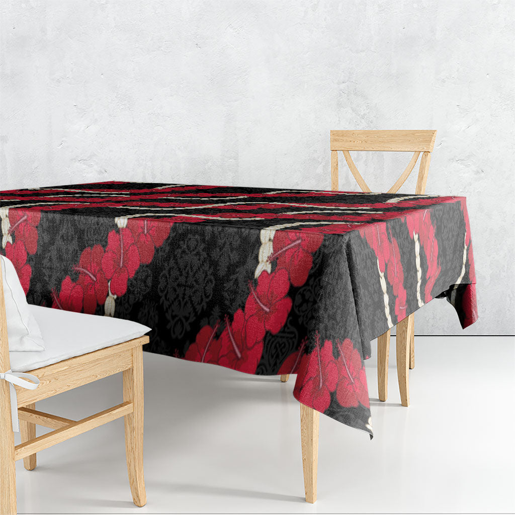Aloha Ula'ula Hibiscus Pikake Lei Tablecloth Hawaiian Quilt Pattern