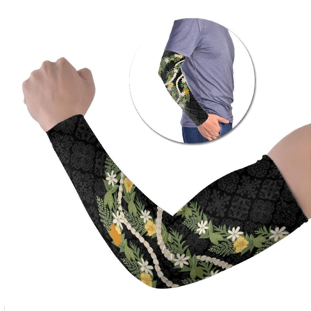 Puakenikeni Anthurium Pikake Lei Arm Sleeves Hawaiian Quilt Pattern