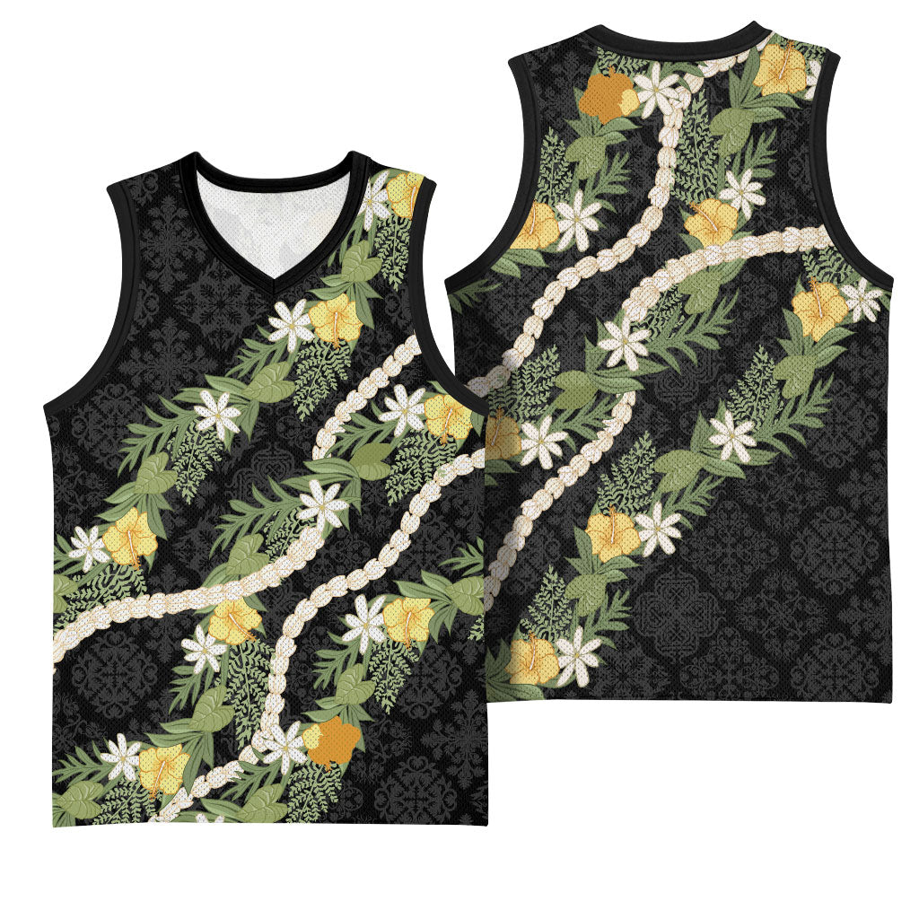 Puakenikeni Anthurium Pikake Lei Basketball Jersey Hawaiian Quilt Pattern