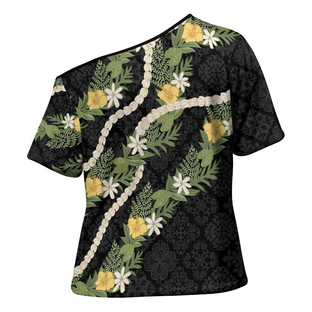 Puakenikeni Anthurium Pikake Lei Cross Shoulder Shirt Hawaiian Quilt Pattern