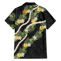 Puakenikeni Anthurium Pikake Lei Family Matching Mermaid Dress and Hawaiian Shirt Hawaiian Quilt Pattern LT9 - Polynesian Pride