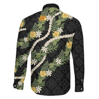 Puakenikeni Anthurium Pikake Lei Family Matching Puletasi and Hawaiian Shirt Hawaiian Quilt Pattern LT9 - Polynesian Pride