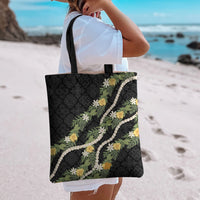 Puakenikeni Anthurium Pikake Lei Tote Bag Hawaiian Quilt Pattern