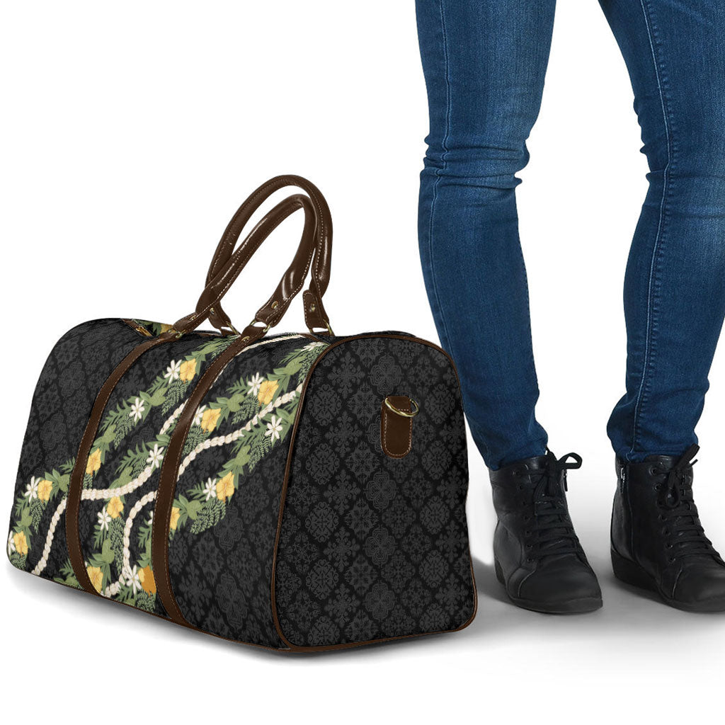 Puakenikeni Anthurium Pikake Lei Travel Bag Hawaiian Quilt Pattern