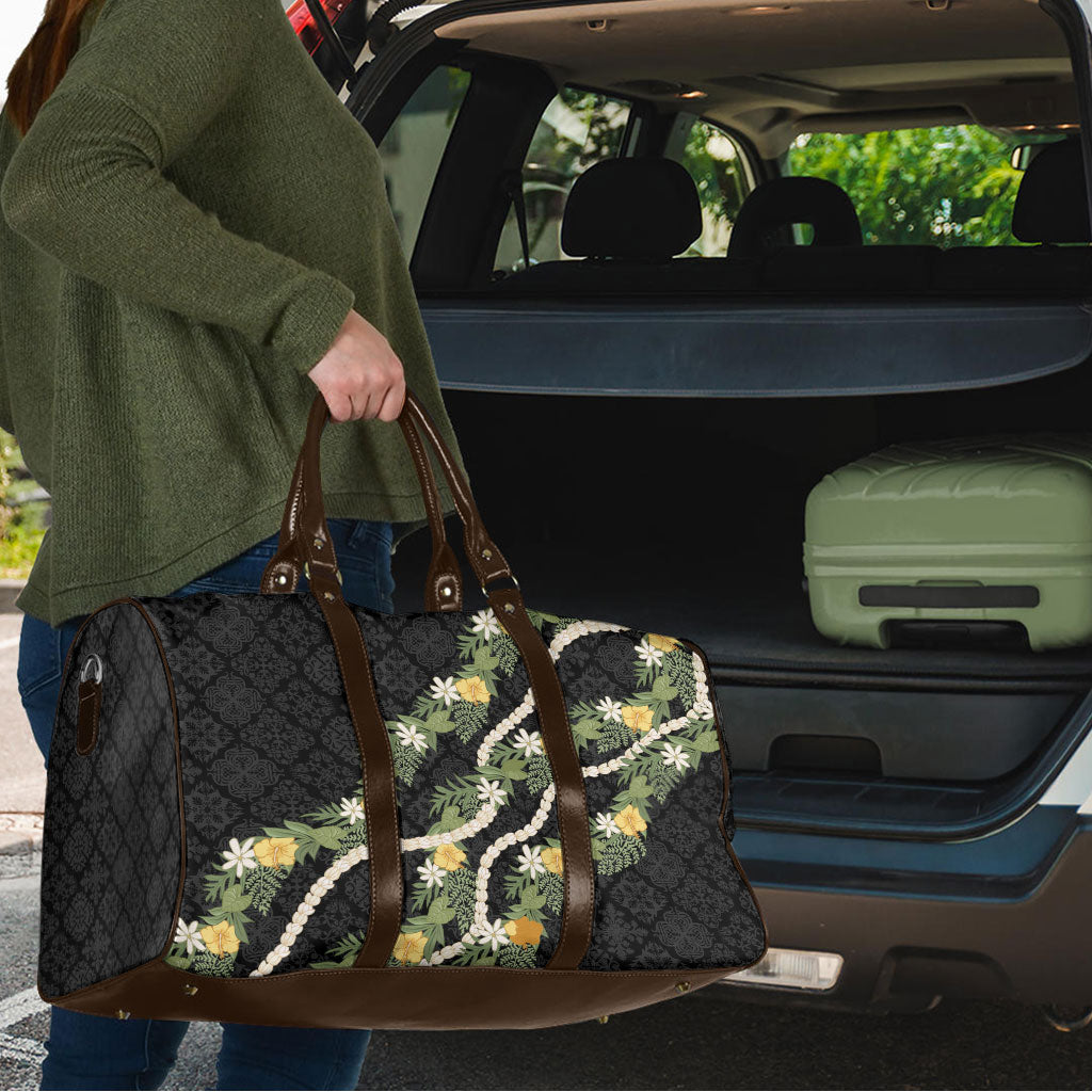 Puakenikeni Anthurium Pikake Lei Travel Bag Hawaiian Quilt Pattern