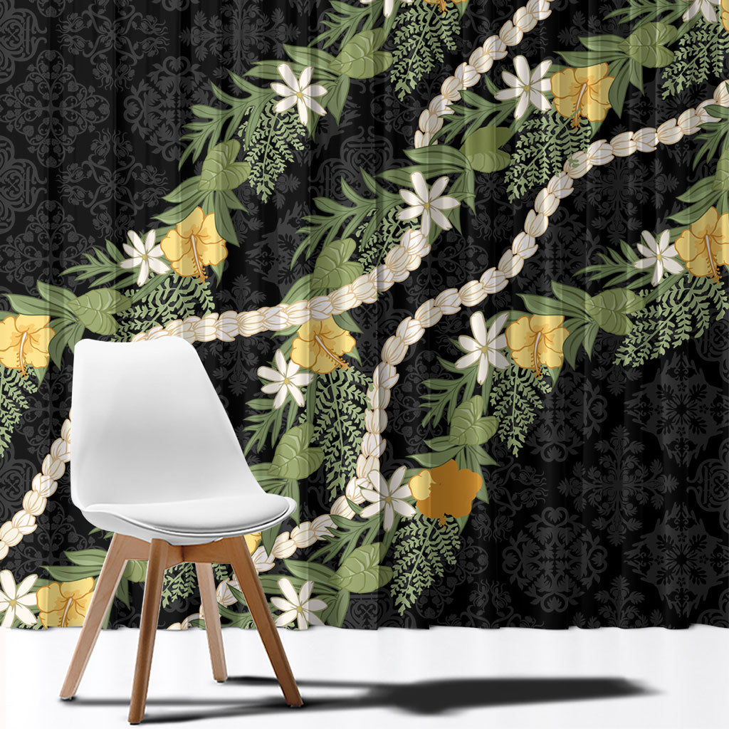 Puakenikeni Anthurium Pikake Lei Window Curtain Hawaiian Quilt Pattern LT9 - Polynesian Pride