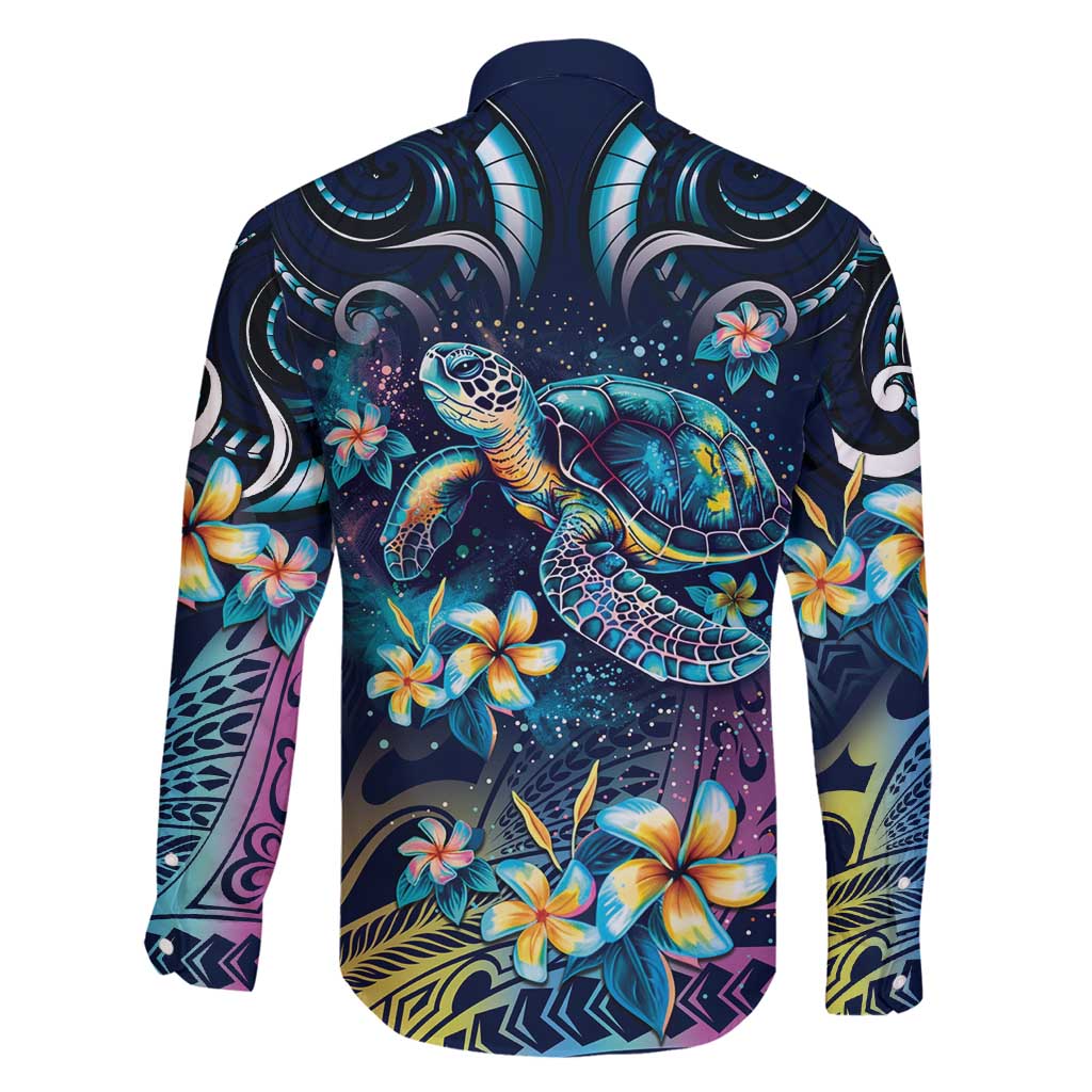 Plumeria Turtles Traditional Tribal Family Matching Summer Maxi Dress and Hawaiian Shirt LT9 - Polynesian Pride