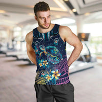 Plumeria Turtles Traditional Tribal Men Tank Top