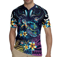 Plumeria Turtles Traditional Tribal Rugby Jersey LT9 - Polynesian Pride