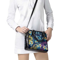 Plumeria Turtles Traditional Tribal Shoulder Handbag