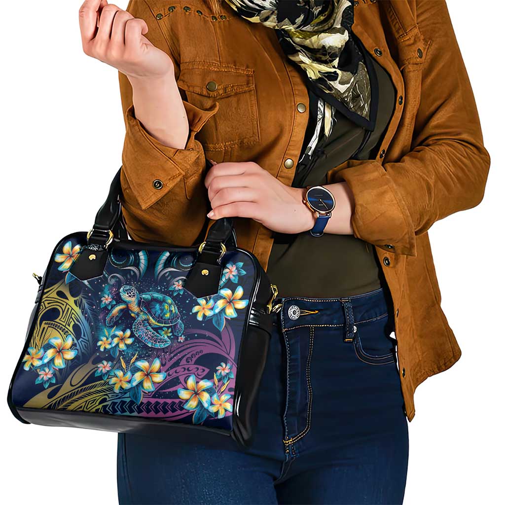 Plumeria Turtles Traditional Tribal Shoulder Handbag