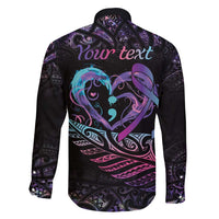 Personalised Your Life Matters Family Matching Mermaid Dress and Hawaiian Shirt Suicide Prevention Awareness Semicolon Heart LT9 - Polynesian Pride