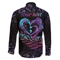 Personalised Your Life Matters Family Matching Puletasi and Hawaiian Shirt Suicide Prevention Awareness Semicolon Heart LT9 - Polynesian Pride