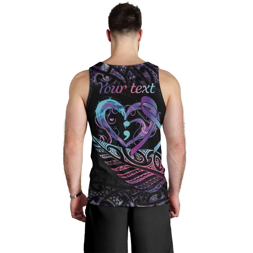 Personalised Your Life Matters Men Tank Top Suicide Prevention Awareness Semicolon Heart