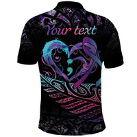 Personalised Your Life Matters Polo Shirt Suicide Prevention Awareness Semicolon Heart