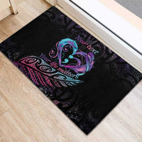Personalised Your Life Matters Rubber Doormat Suicide Prevention Awareness Semicolon Heart
