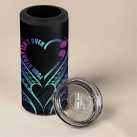 Personalised Your Story Isn't Over 4 in 1 Can Cooler Tumbler Suicide Prevention Awareness Semicolon Heart LT9 - Polynesian Pride