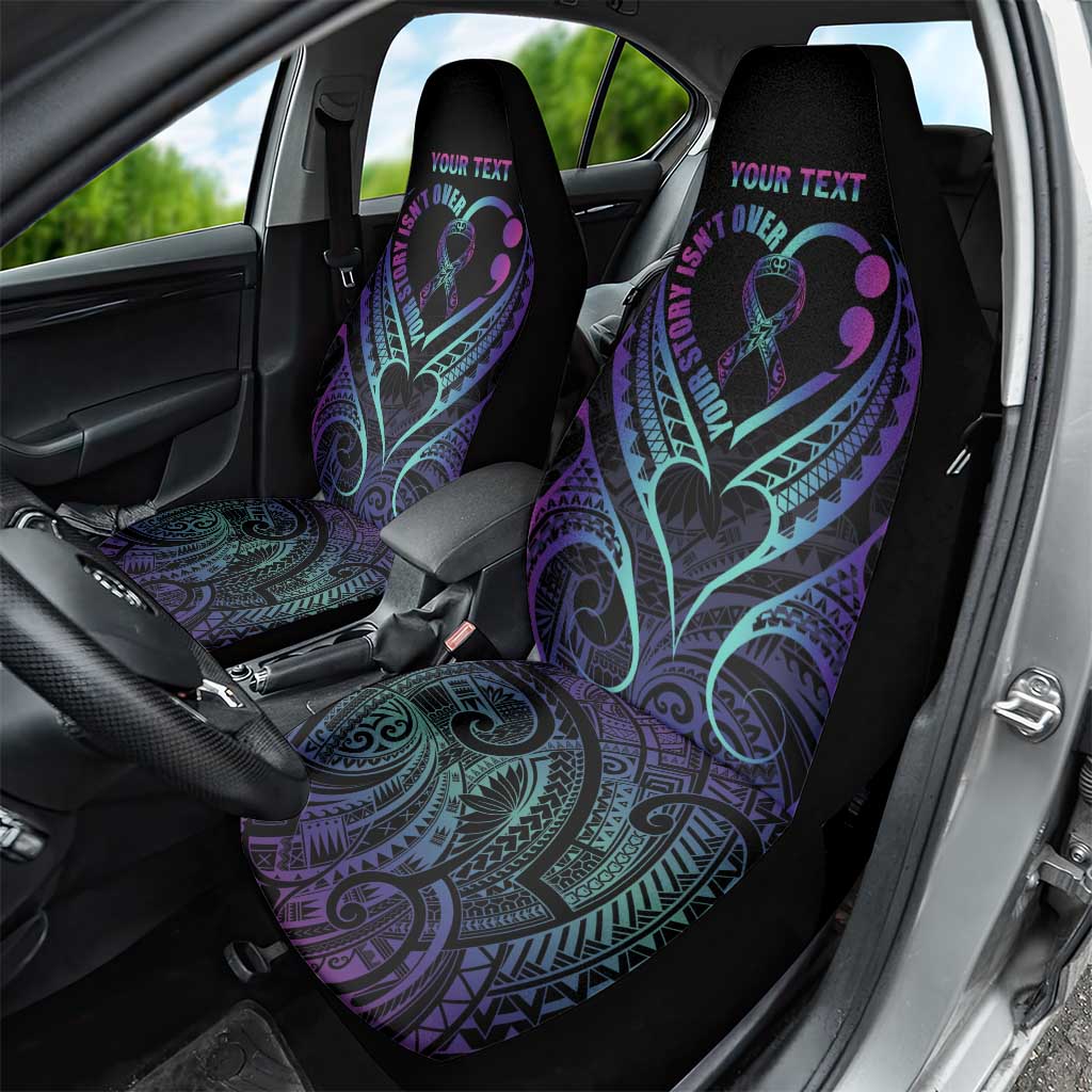 Personalised Your Story Isn't Over Car Seat Cover Suicide Prevention Awareness Semicolon Heart