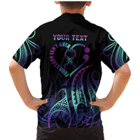 Personalised Your Story Isn't Over Family Matching Mermaid Dress and Hawaiian Shirt Suicide Prevention Awareness Semicolon Heart LT9 - Polynesian Pride