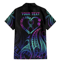 Personalised Your Story Isn't Over Family Matching Mermaid Dress and Hawaiian Shirt Suicide Prevention Awareness Semicolon Heart LT9 - Polynesian Pride