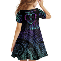 Personalised Your Story Isn't Over Kid Short Sleeve Dress Suicide Prevention Awareness Semicolon Heart