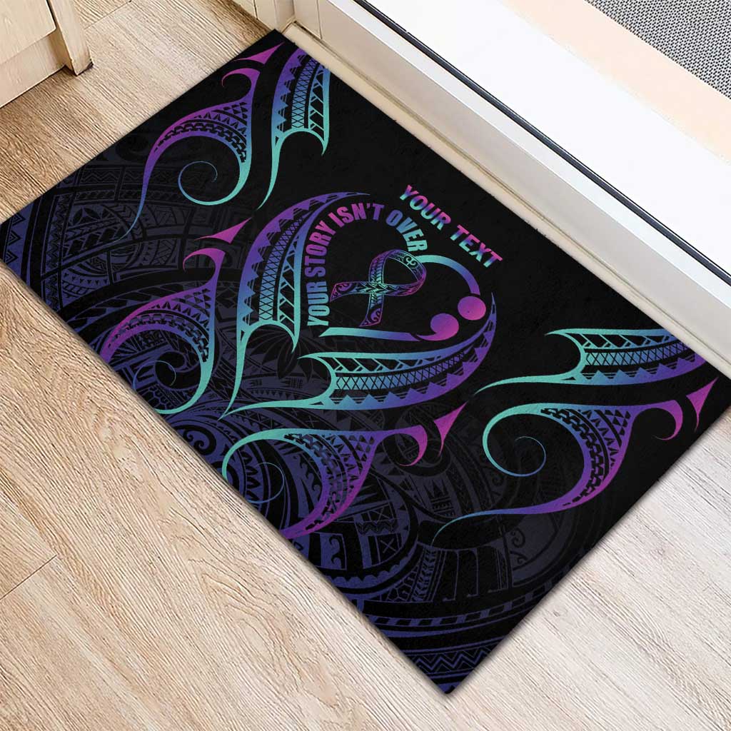 Personalised Your Story Isn't Over Rubber Doormat Suicide Prevention Awareness Semicolon Heart