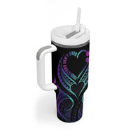Personalised Your Story Isn't Over Tumbler With Handle Suicide Prevention Awareness Semicolon Heart