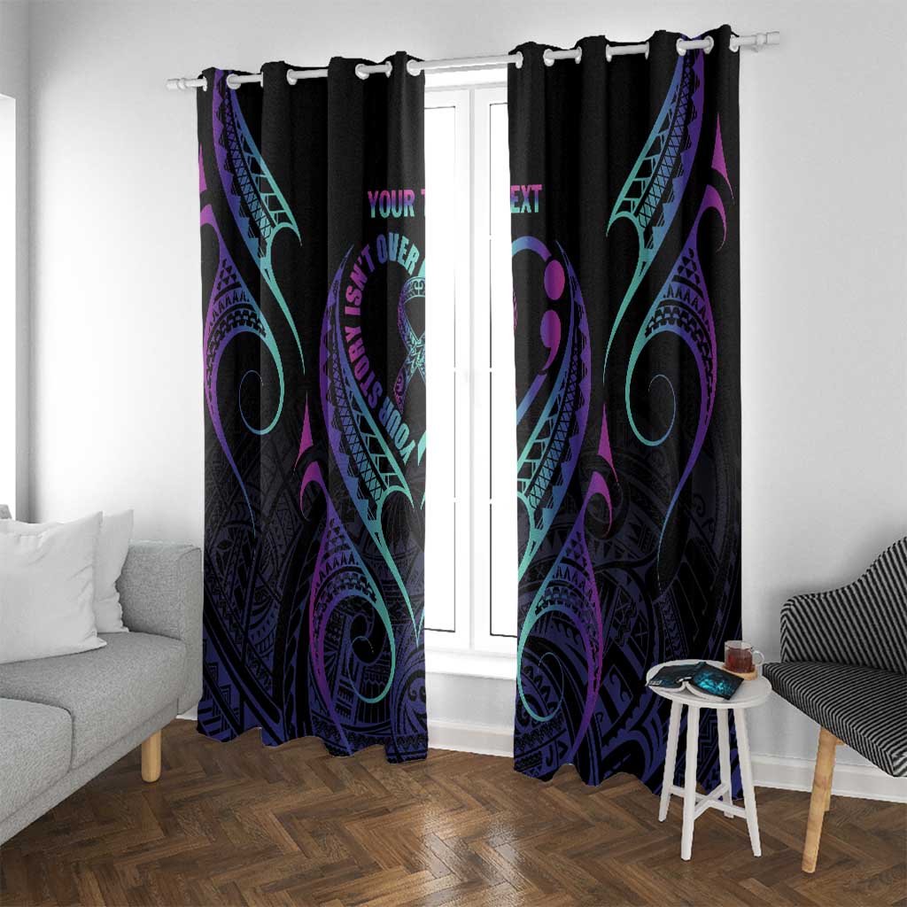 Personalised Your Story Isn't Over Window Curtain Suicide Prevention Awareness Semicolon Heart