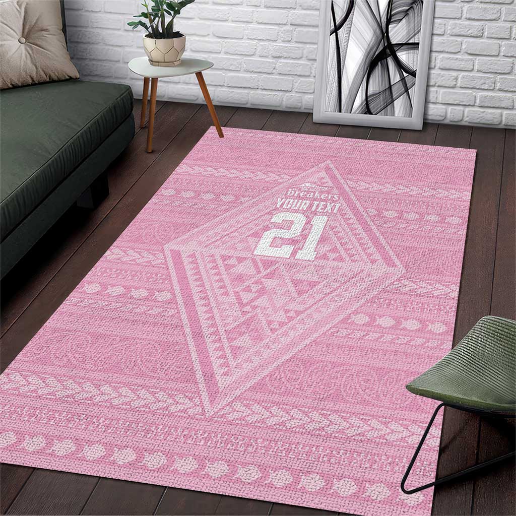 Custom New Zealand Basketball Indigenous Area Rug - Polynesian Pride