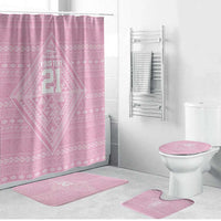 Custom New Zealand Basketball Indigenous Bathroom Set - Polynesian Pride
