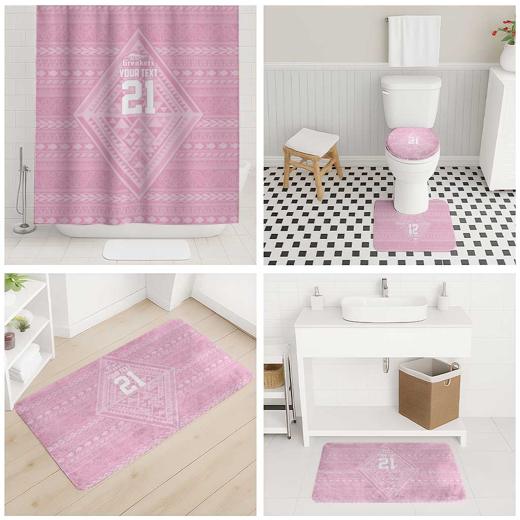 Custom New Zealand Basketball Indigenous Bathroom Set - Polynesian Pride