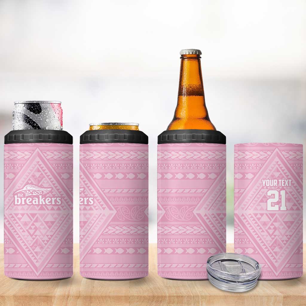 Custom New Zealand Basketball Indigenous 4 in 1 Can Cooler Tumbler - Polynesian Pride