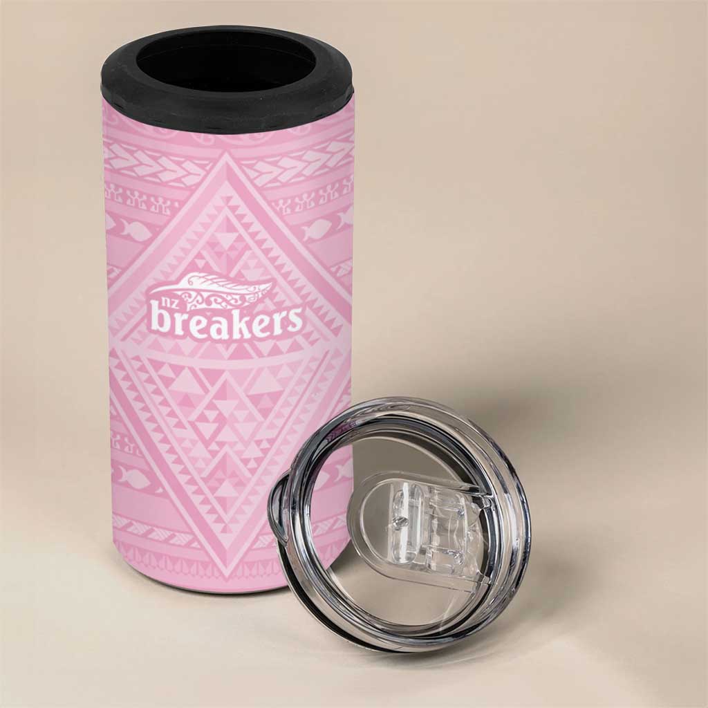 Custom New Zealand Basketball Indigenous 4 in 1 Can Cooler Tumbler - Polynesian Pride
