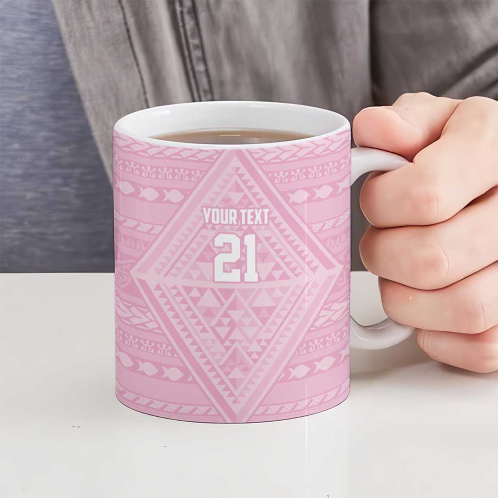Custom New Zealand Basketball Indigenous Ceramic Mug - Polynesian Pride