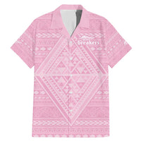 Custom New Zealand Basketball Indigenous Family Matching Mermaid Dress and Hawaiian Shirt LT9 Dad's Shirt - Short Sleeve Pink - Polynesian Pride