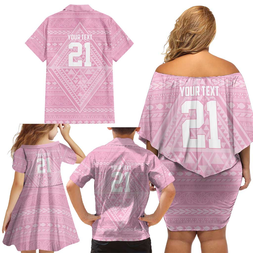 Custom New Zealand Basketball Indigenous Family Matching Off Shoulder Short Dress and Hawaiian Shirt LT9 - Polynesian Pride