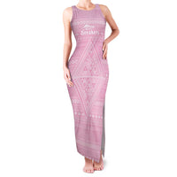 Custom New Zealand Basketball Indigenous Family Matching Tank Maxi Dress and Hawaiian Shirt LT9 Mom's Dress Pink - Polynesian Pride