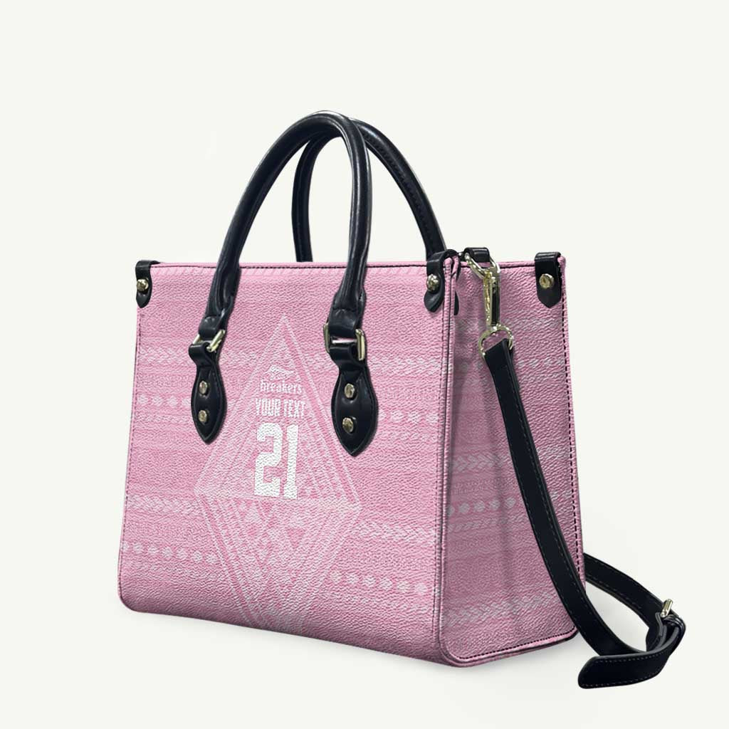 Custom New Zealand Basketball Indigenous Leather Bag - Polynesian Pride