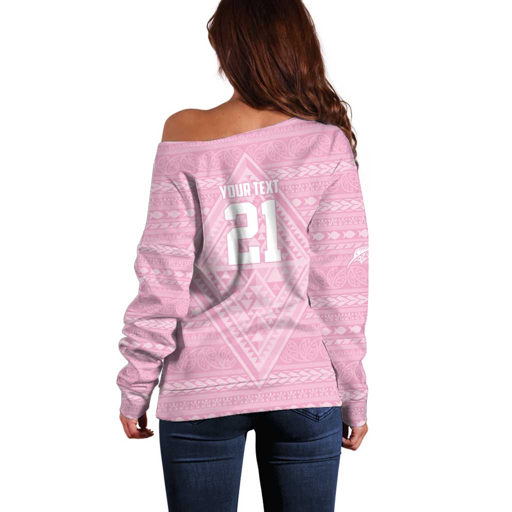 Custom New Zealand Basketball Indigenous Off Shoulder Sweater - Polynesian Pride