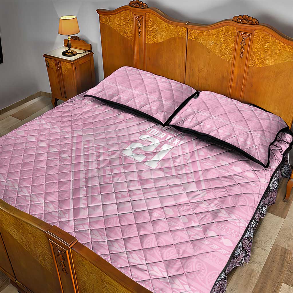 Custom New Zealand Basketball Indigenous Quilt Bed Set - Polynesian Pride